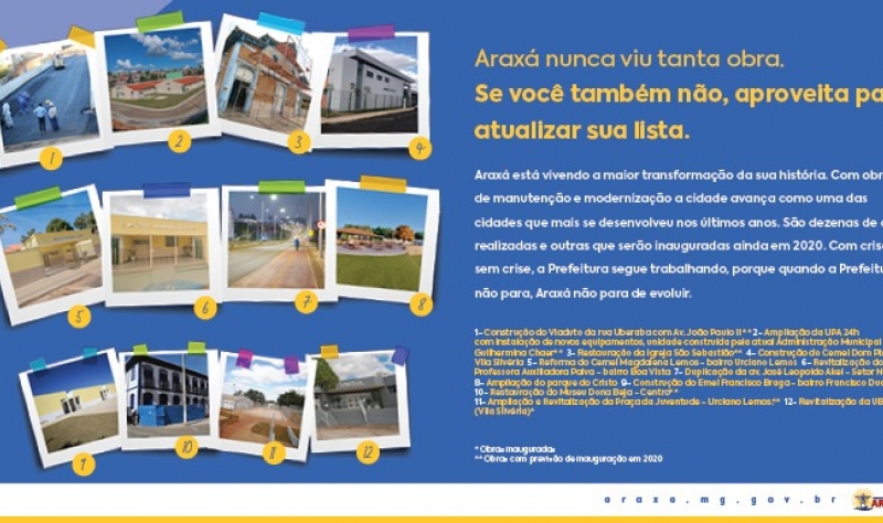 Anúncio Obras PMA
